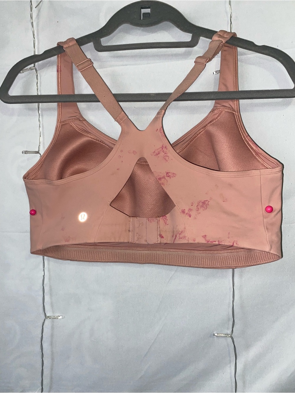 lululemon athletica Dusty Rose Adjustable-Strap Racerback Sports Bra